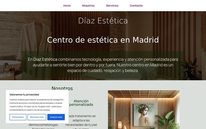 Skjámynd af centrodeestetica-diaz.es