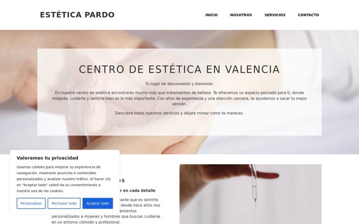 Skjámynd af centrodeestetica-pardo.es