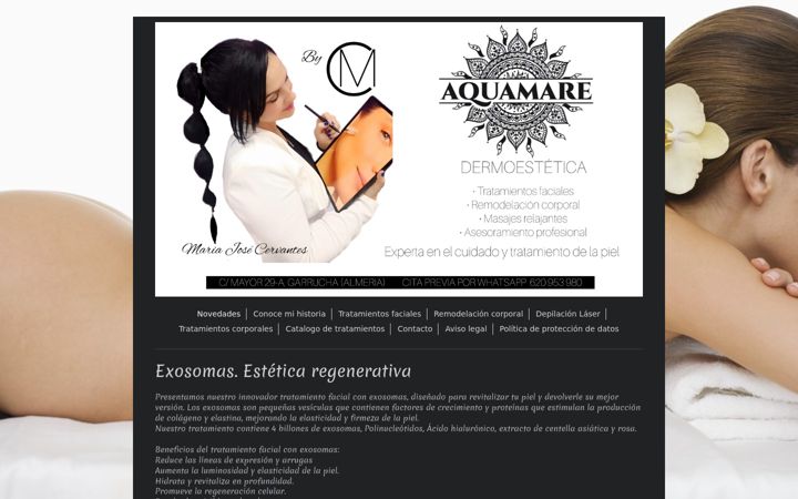 Screenshot of centrodeesteticaaquamare.com