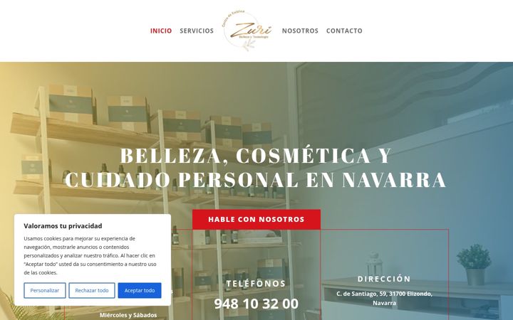 Screenshot of centrodeesteticazuri.com