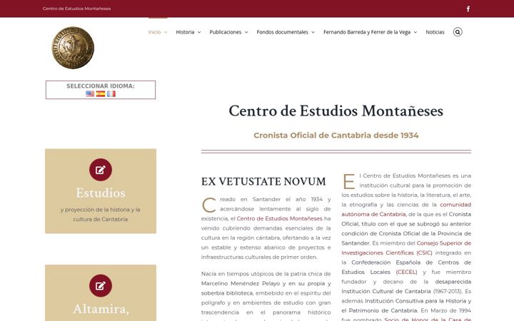 Screenshot of centrodeestudiosmontaneses.com
