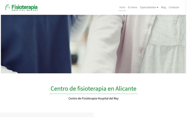 Screenshot of centrodefisioterapiahospitaldelrey.com