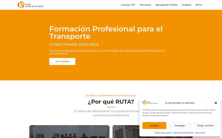 Screenshot di centrodeformacionruta.es