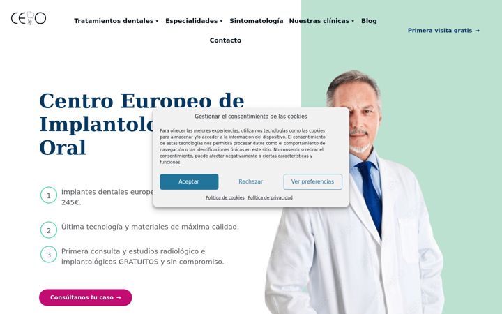 Screenshot of centrodeimplantologia.com