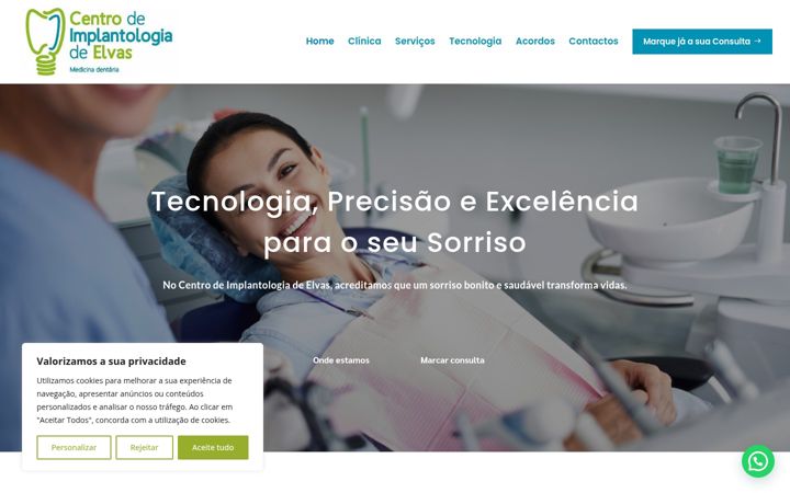 Screenshot of centrodeimplantologiadeelvas.pt