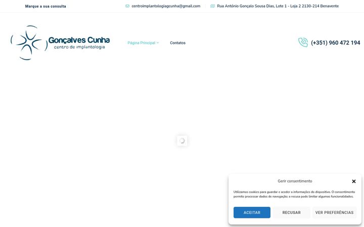 Screenshot of centrodeimplantologiagoncalvescunha.pt