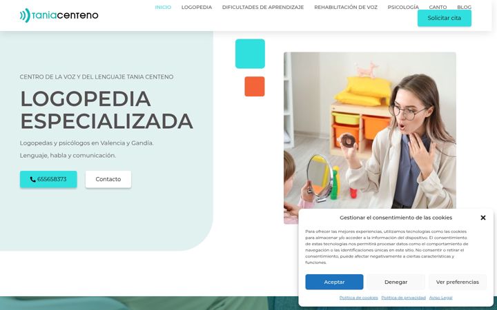 Screenshot of centrodelavoz.com