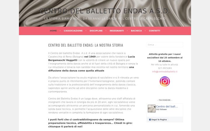 Screenshot of centrodelballetto.it