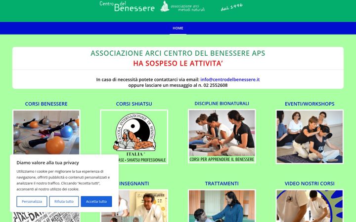 Screenshot of centrodelbenessere.it
