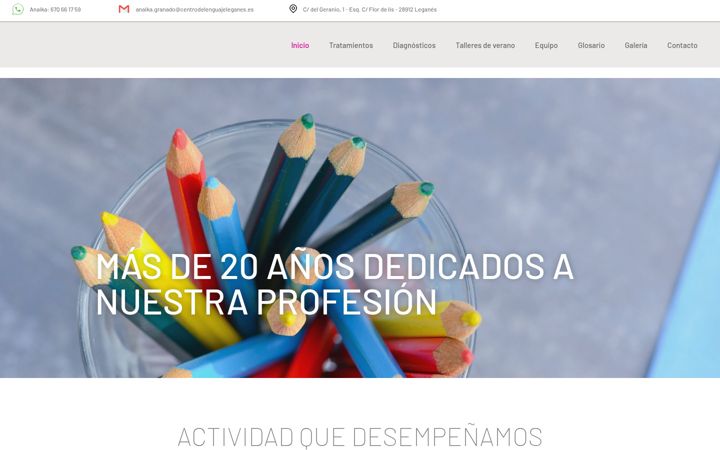 Screenshot di centrodelenguajeleganes.es