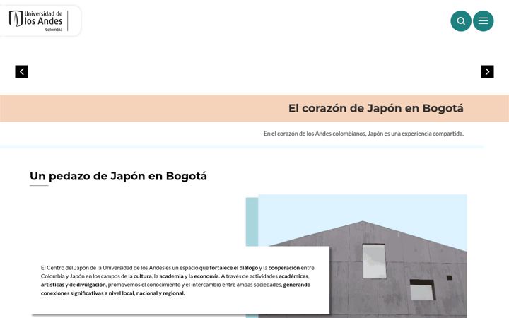 Snímek obrazovky centrodeljapontest.uniandes.edu.co