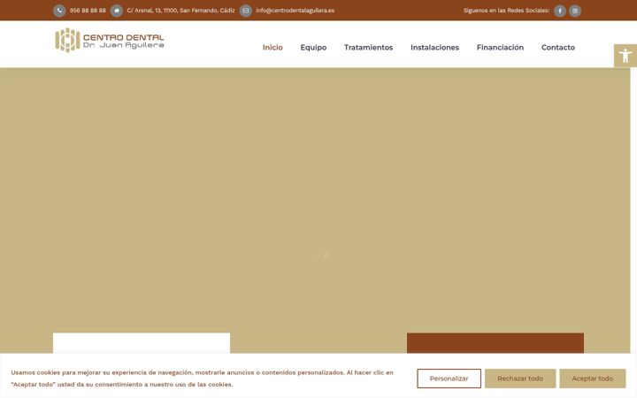 Screenshot di centrodentalaguilera.es