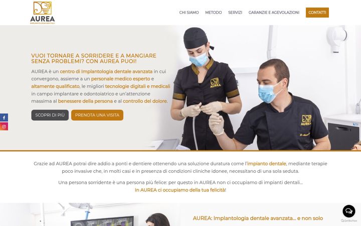 Screenshot of centrodentaleaurea.it