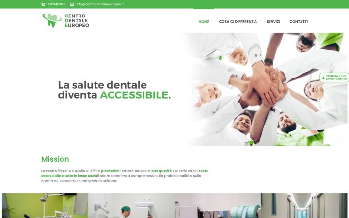 Screenshot ta' centrodentaleeuropeo.it