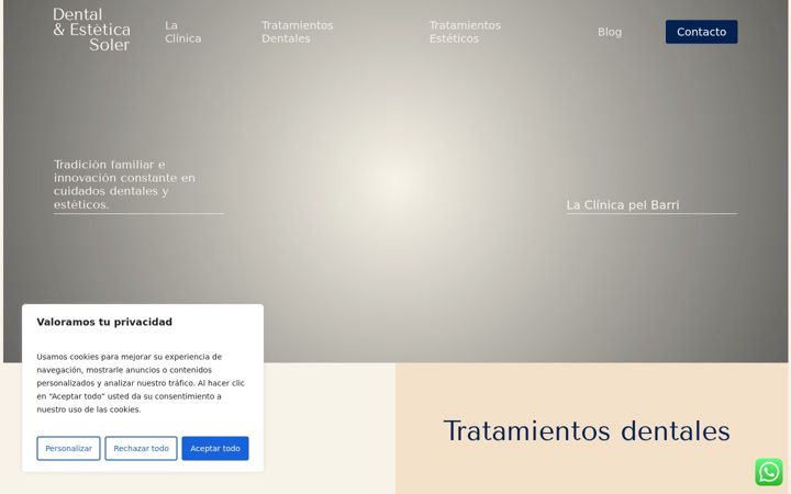 Screenshot of centrodentalhospitalet.com