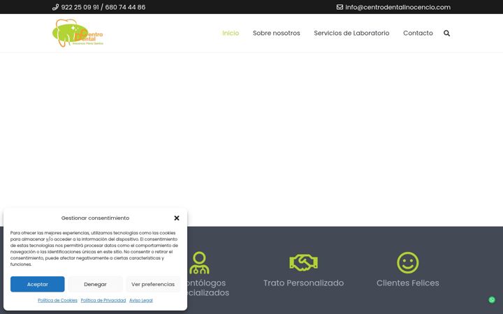Screenshot of centrodentalinocencio.com