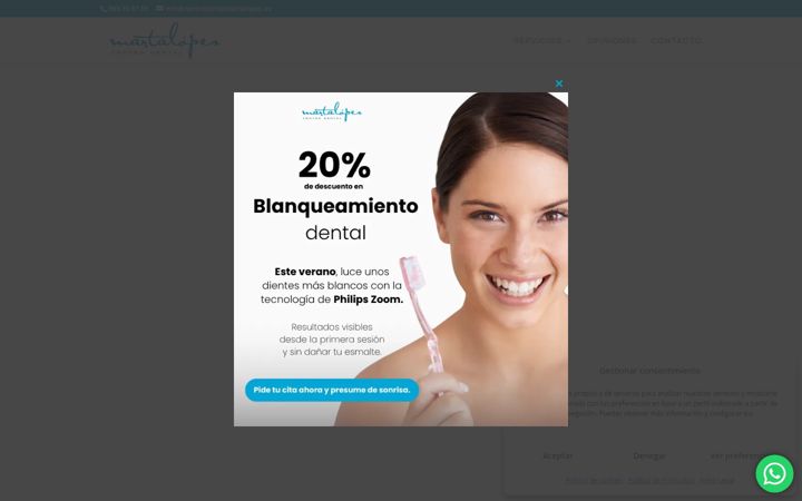 Screenshot di centrodentalmartalopez.es