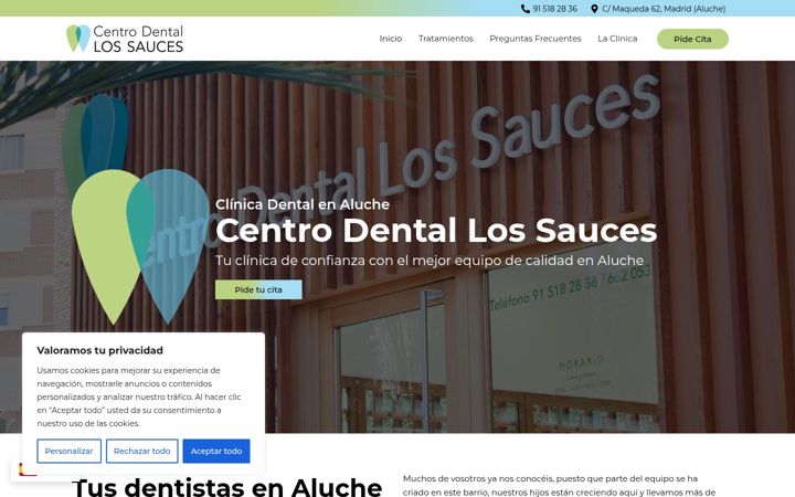 Screenshot of centrodentalsauces.com