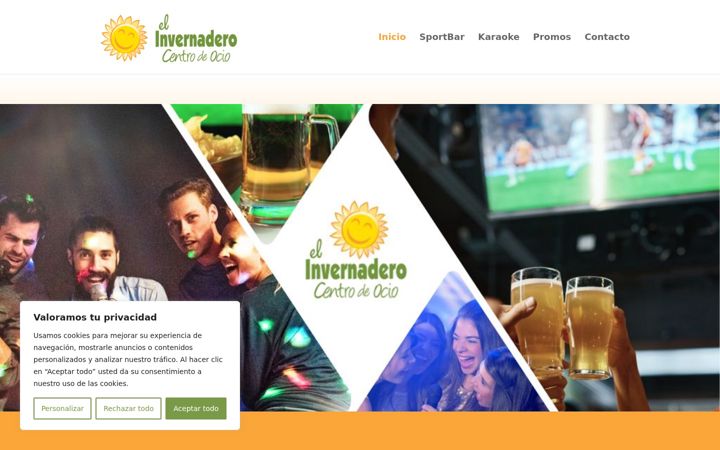 Captura de ecrã de centrodeocioinvernadero.es
