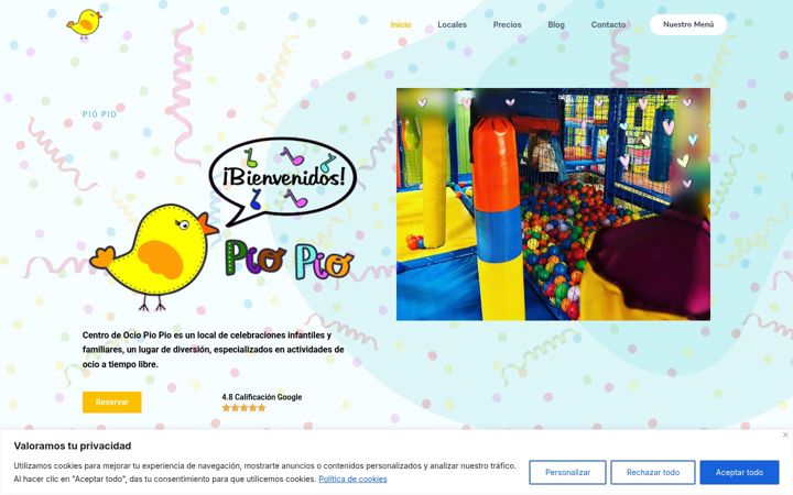 Captura de ecrã de centrodeociopiopio.es