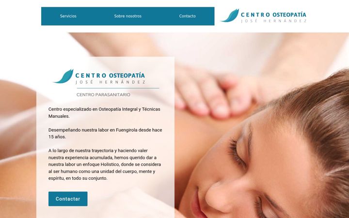 Screenshot of centrodeosteopatiajosehernandez.com