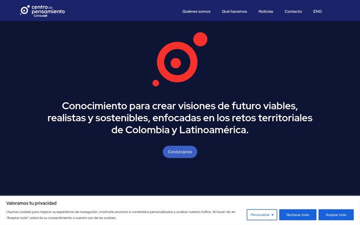 Snímek obrazovky centrodepensamientoconsucol.org