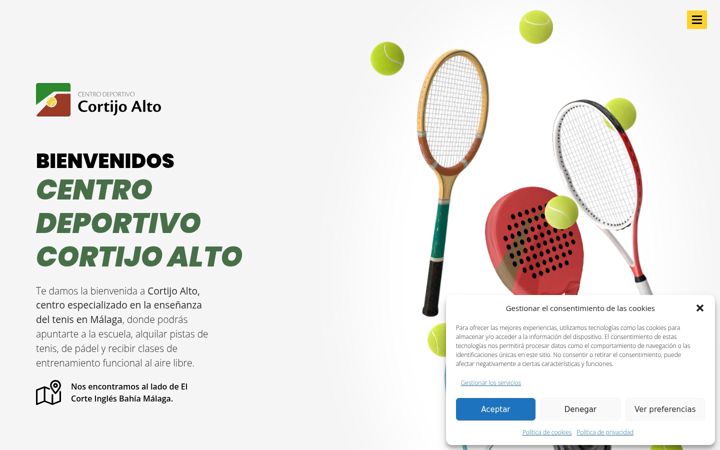 Screenshot of centrodeportivocortijoalto.com