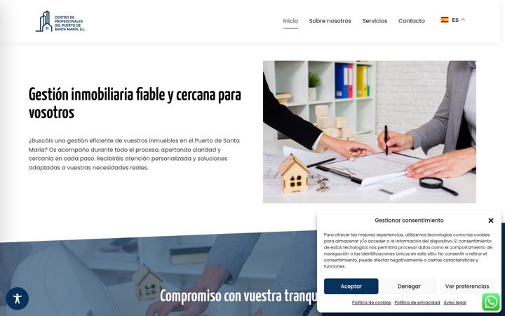 Screenshot of centrodeprofesionalespuertosantamaria.com