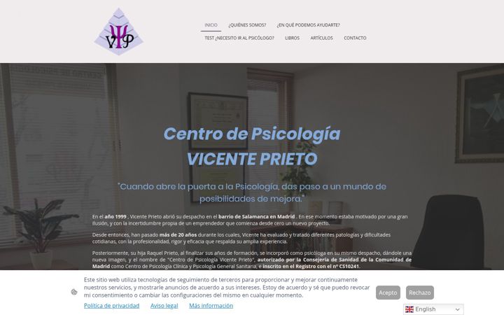 Screenshot of centrodepsicologiavicenteprieto.com