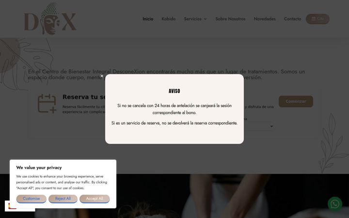 Screenshot of centrodesconexion.com