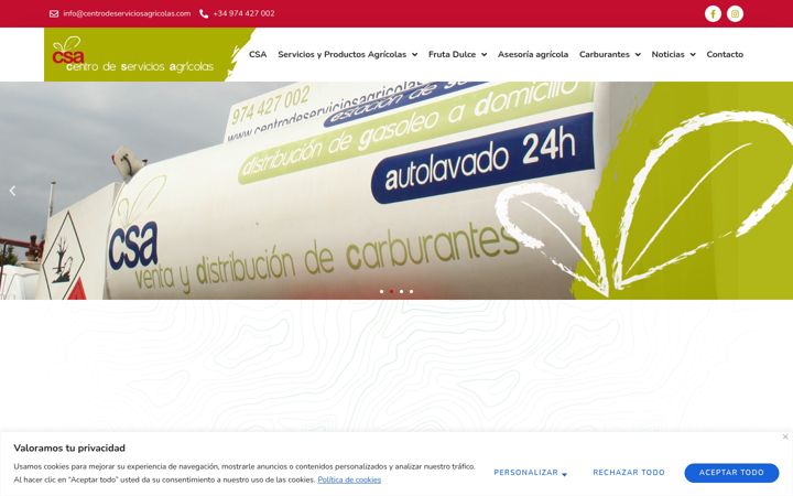 Screenshot of centrodeserviciosagricolas.com