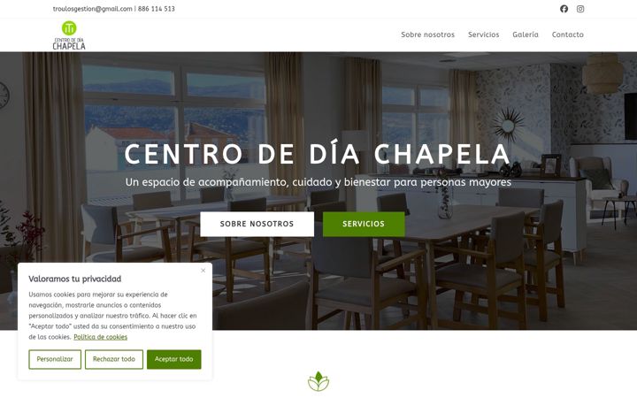 Captura de ecrã de centrodiachapela.es