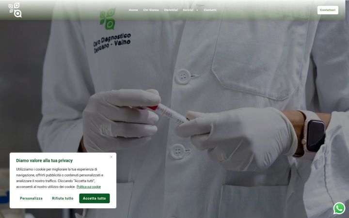 Screenshot of centrodiagnosticoischia.it