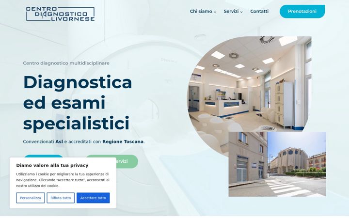 Screenshot of centrodiagnosticolivornese.it