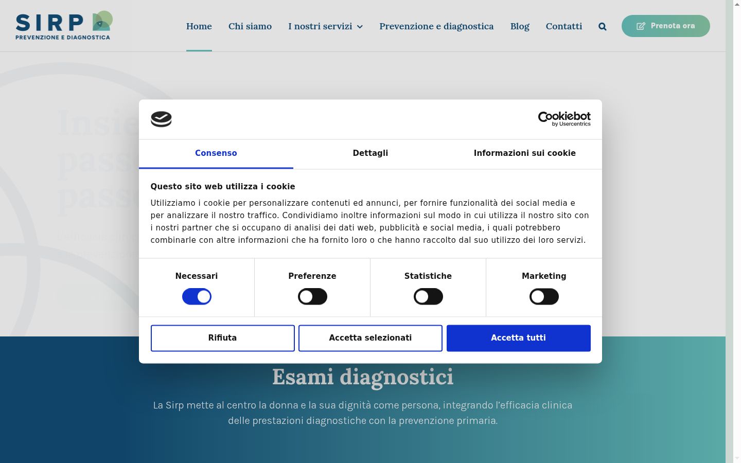 Screenshot tal-banner tal-kunsens muri qabel kwalunkwe interazzjoni