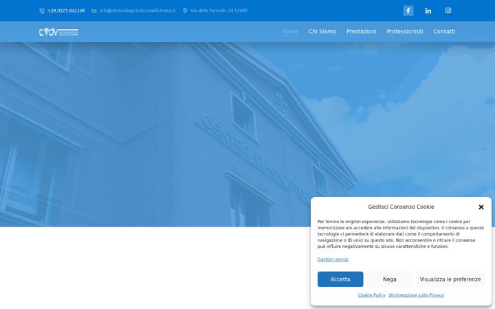 Screenshot of centrodiagnosticovaldichiana.it