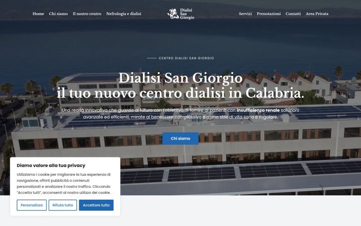 Screenshot di centrodialisisangiorgio.it
