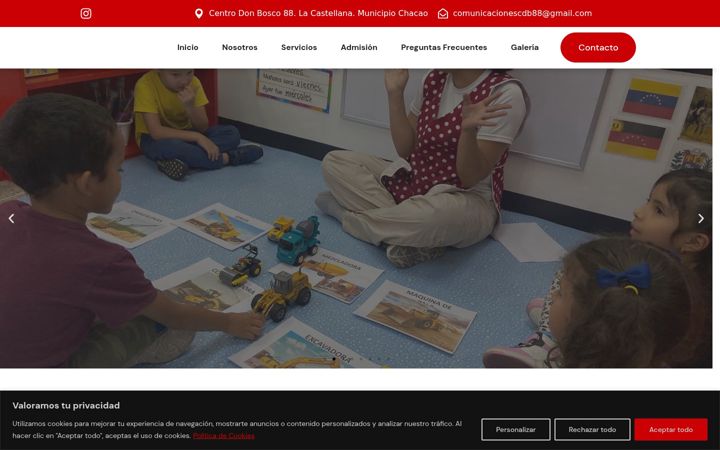 Screenshot of centrodonbosco88.com