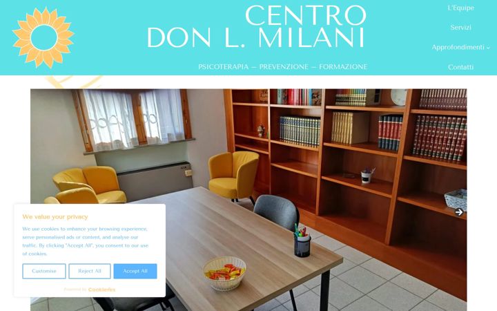 Screenshot of centrodonmilani.it