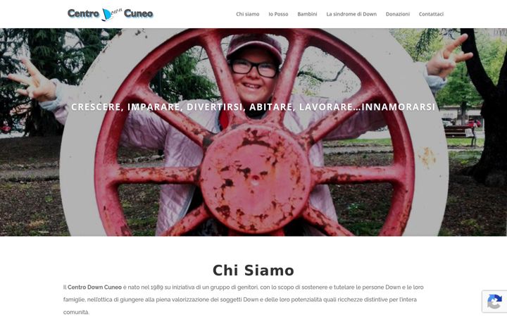 Snímek obrazovky centrodowncuneo.org