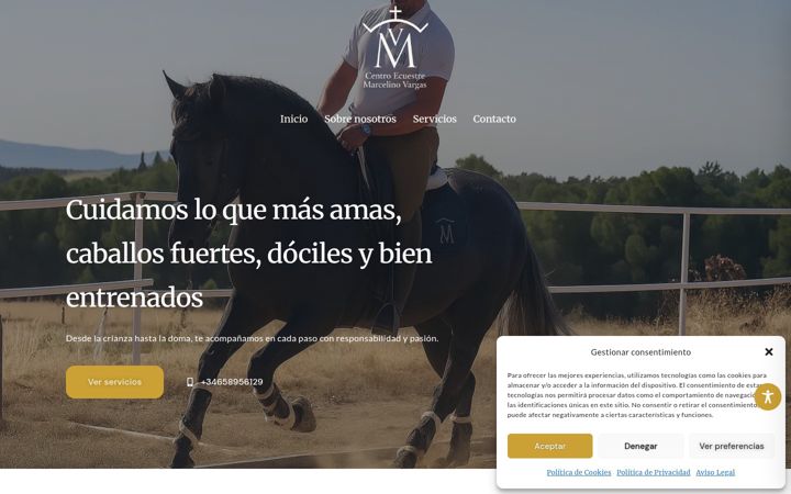 Screenshot of centroecuestremarcelinovargas.com
