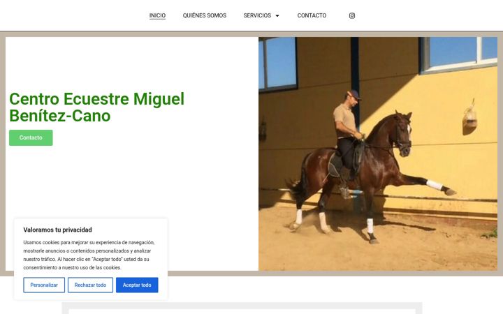 Captura de ecrã de centroecuestremiguelbenitezcano.es