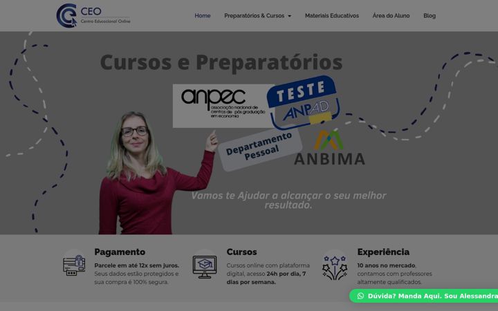 Captură de ecran a centroeducacionalonline.com.br