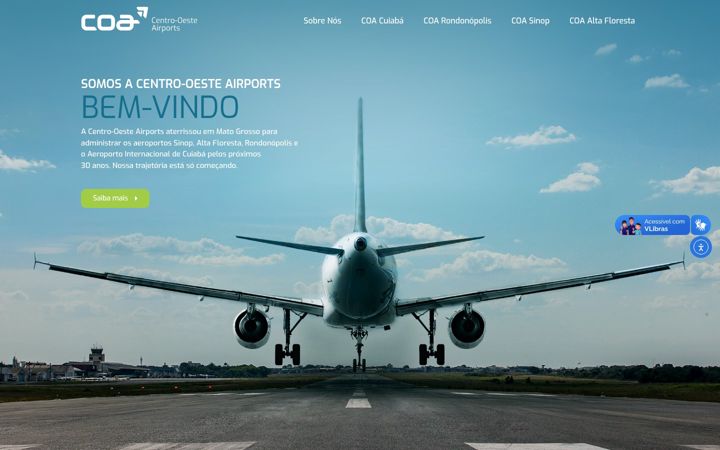 Screenshot of centroeste-airports.com.br