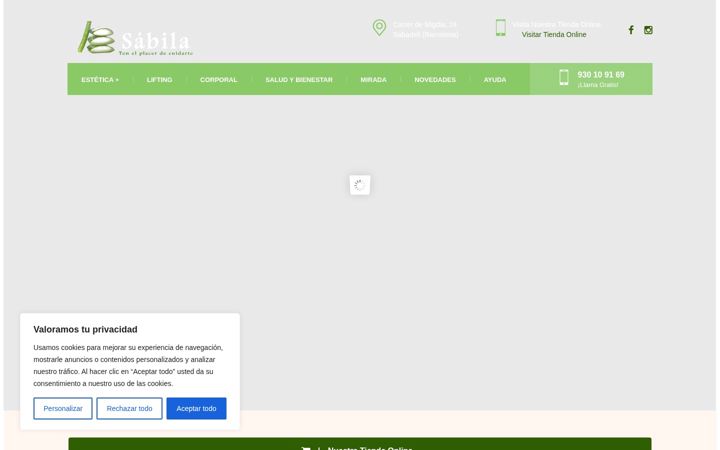 Captura de ecrã de centroesteticasabila.es