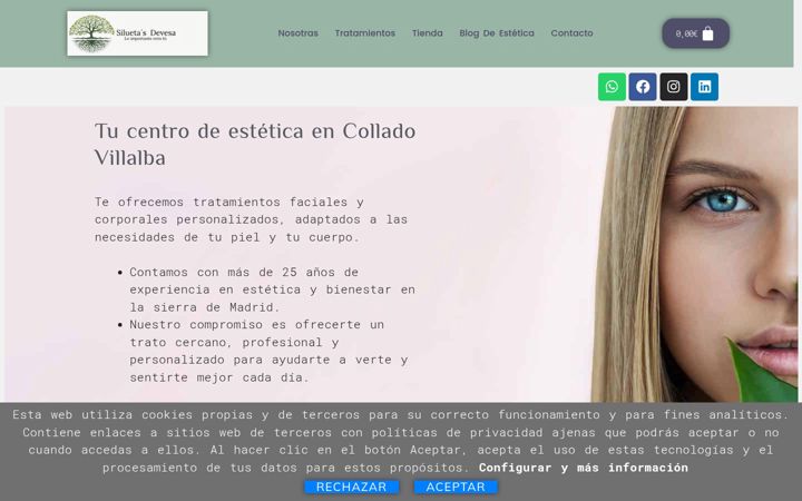 Screenshot of centroesteticasiluetas.com
