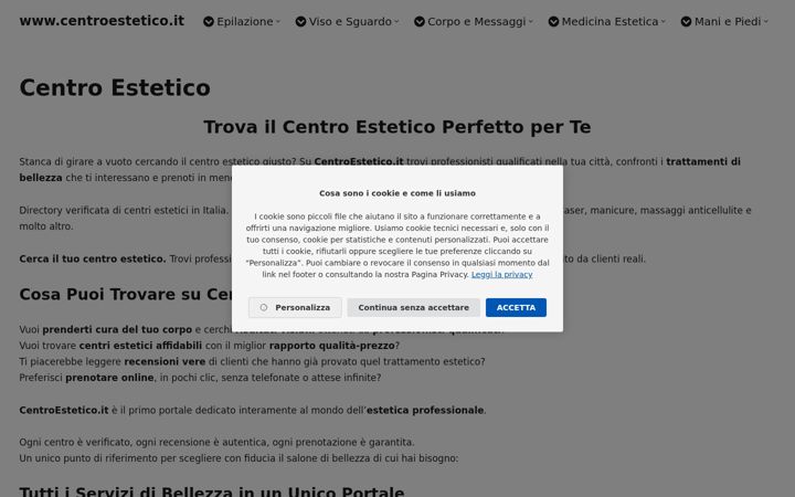 Screenshot of centroestetico.it
