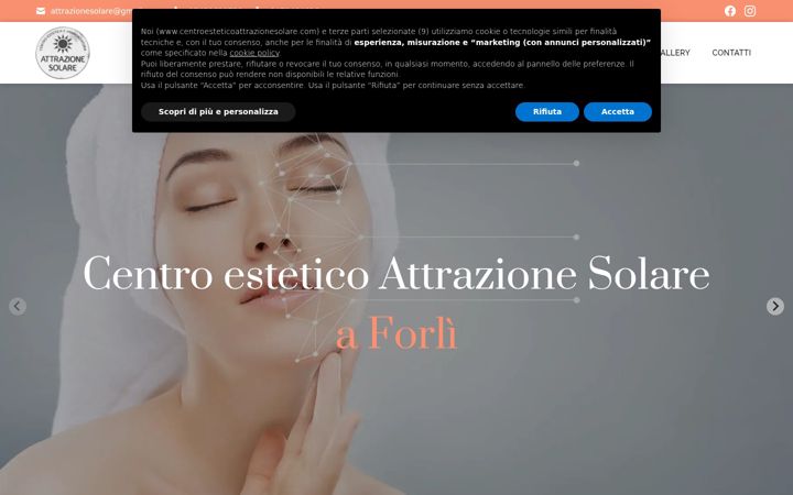 Screenshot of centroesteticoattrazionesolare.com