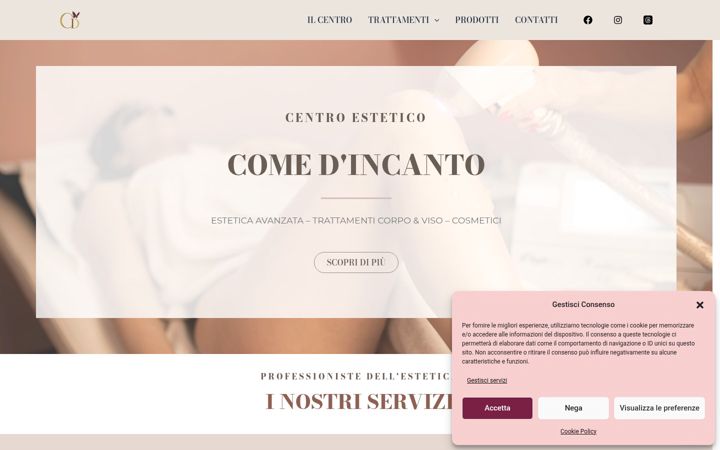 Screenshot of centroesteticocomedincanto.it