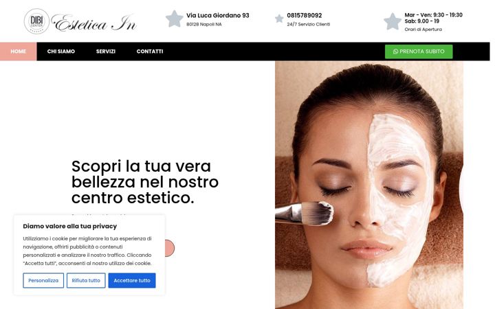 Screenshot of centroesteticodibicenternapoli.it